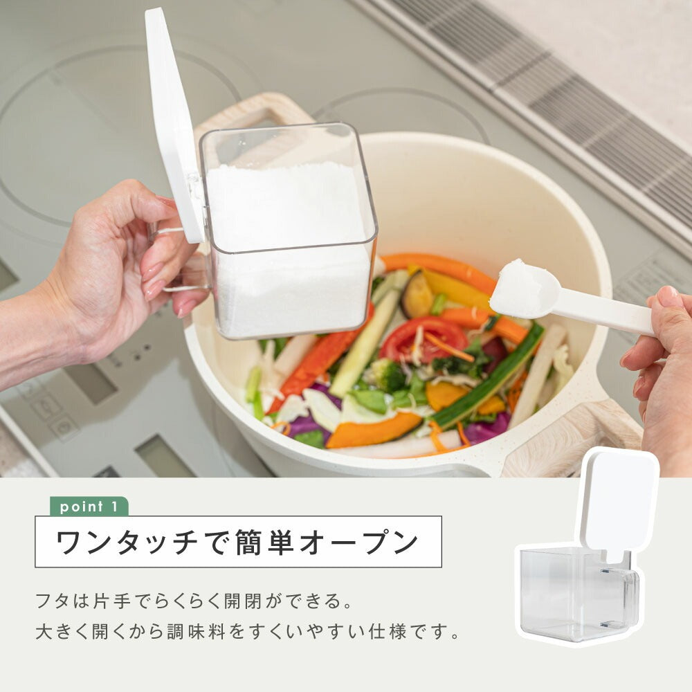 予約販売受付中!調味料ポット 500ML 2個入り 調味料入れ セット おしゃれ スプーン付き ラックセット大さじ 調味料ケース 使いやすい かわいい 塩 砂糖入れ 大容量 密閉 保存容器 キャニスター ストッカー キッチン収納 便利グッズex-c01004