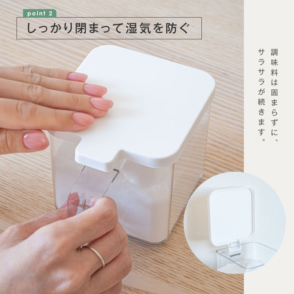 予約販売受付中!調味料ポット 500ML 2個入り 調味料入れ セット おしゃれ スプーン付き ラックセット大さじ 調味料ケース 使いやすい かわいい 塩 砂糖入れ 大容量 密閉 保存容器 キャニスター ストッカー キッチン収納 便利グッズex-c01004