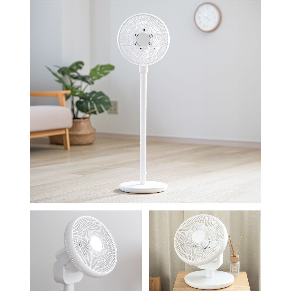 30日限定☆80%OFF で4316円!扇風機 USB給電式 サーキュレーター DCモーター 1台3役 リビング扇風機 省エネ 高さ調節可能 6段階風量調節 上下左右首振り 静音 微風 パワフル送風 リモコン付き USB お手入れ簡単 6枚羽根 DCファン 節電i-00023