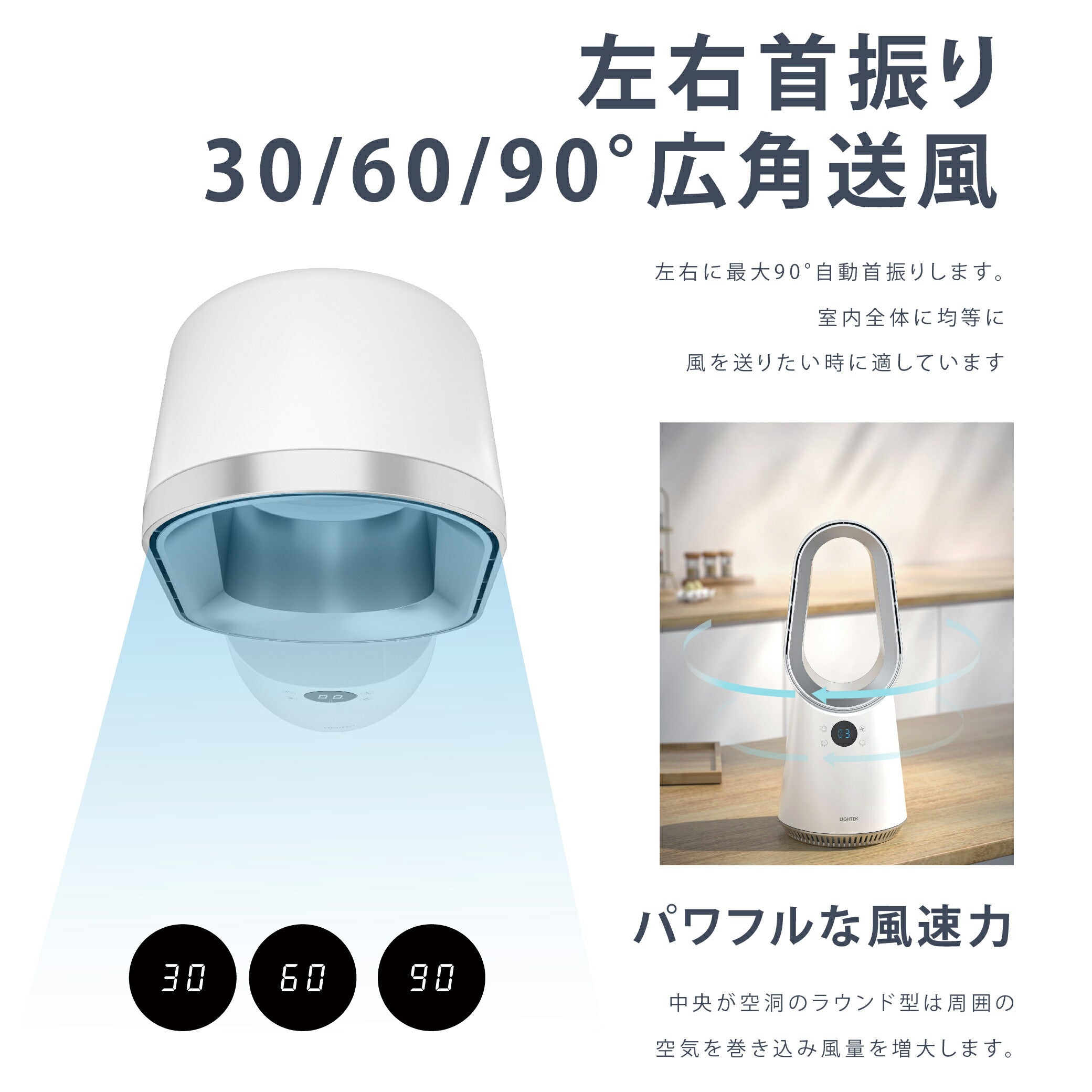 30日限定☆80%OFF で4570円!即納☆タワーファン 扇風機 羽なし DCモーター 静音 スリム サーキュレーター 10段階風量調節 3D送風 空気循環 首振り リモコン 衣類乾燥 節電 おしゃれ 湿気対策 i-00039