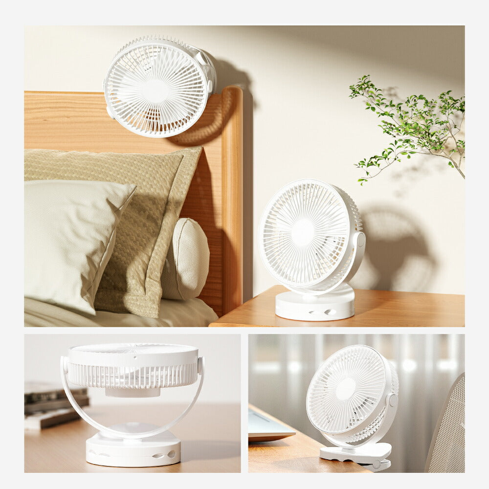 30日限定☆80%OFF で776円!充電式扇風機 クリップ式 スタンド式 壁掛け 3WAY 360°角度調節可能 卓上扇風機 静音 風量3段階 小型 卓上 USB 持ち運び ミニファン アウトドア i-00042