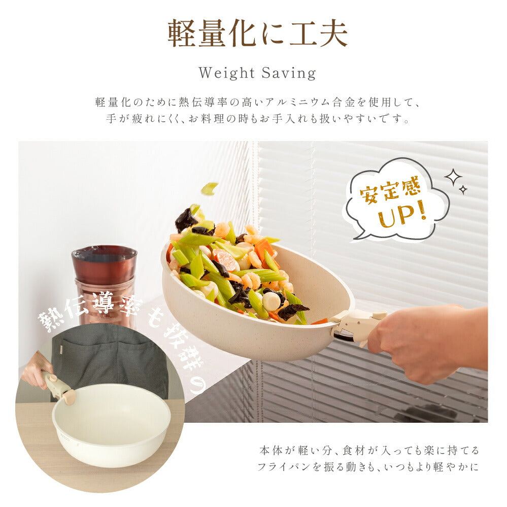 【75%OFFクーポン利用で3863円】フライパン セット ih 6点 IH〜ガス火対応 取っ手が取れる 卵焼き器 ソースパン 蓋付き ふた 保存容器 冷凍 簡単調理 お弁当 蓋 鍋 軽い キッチン用品 食器 調理器具 手入れ簡単 家庭用 子供 一人暮らし c-00013