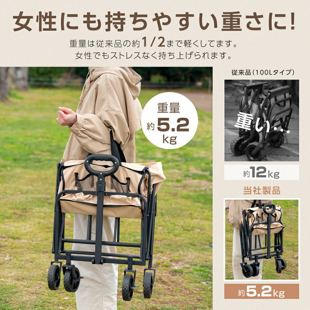 【75%OFFクーポン利用で4208円】South Light アウトドアワゴン 折りたたみ キャリーカート 58L ミニ コンパクト キャンプワゴン キャリーワゴン ワンタッチ 収納 アウトドアワゴン ワゴン車 収納ポケット アウトドア レジャー スポーツ d-00015