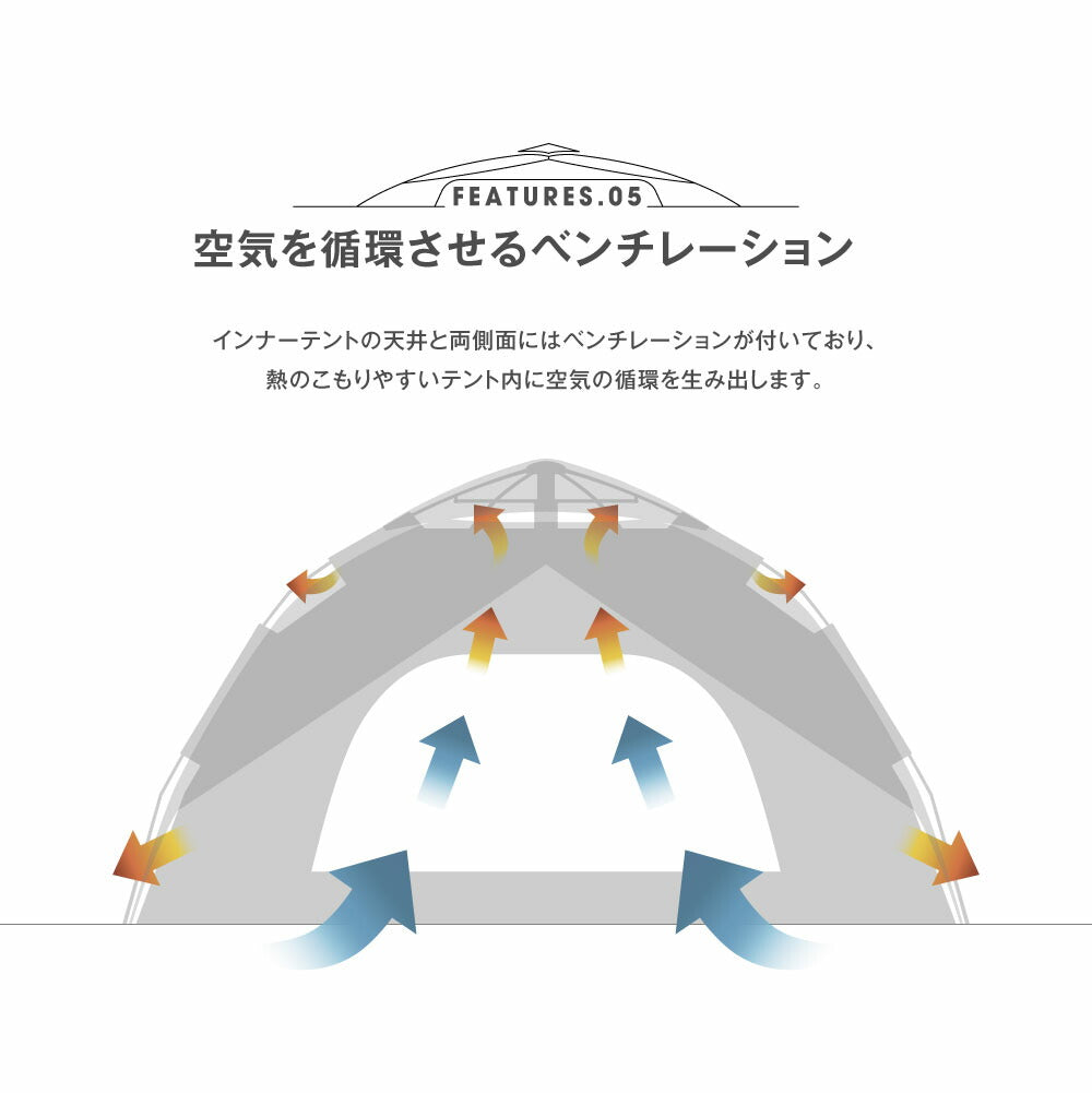 【75%OFFクーポン利用で4127円】一部予約販売！テント ワンタッチテント SouthLight アウトドア 3人 4人用 三人用 四人用 サンシェード フルクローズ キャンプ キャンピングテント ドームテント ビーチテント 高耐水 3色 収納バック付き 2ドア 軽量 通気 防災 d-00035