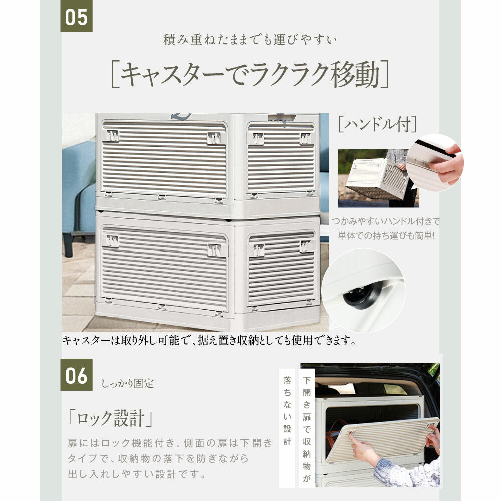 30日限定☆80%OFF で880円!【総合ランキング１位 即納！】収納ボックス 折畳み キャスター付き 5面開閉 収納ケース 押入れ収納 組立簡単 27L/40L/53L/82L 積み重ね 衣装収納ボックス フタ付き ボックス コンパクト 透明 収納コンテナ 衣類 布団 f-00003