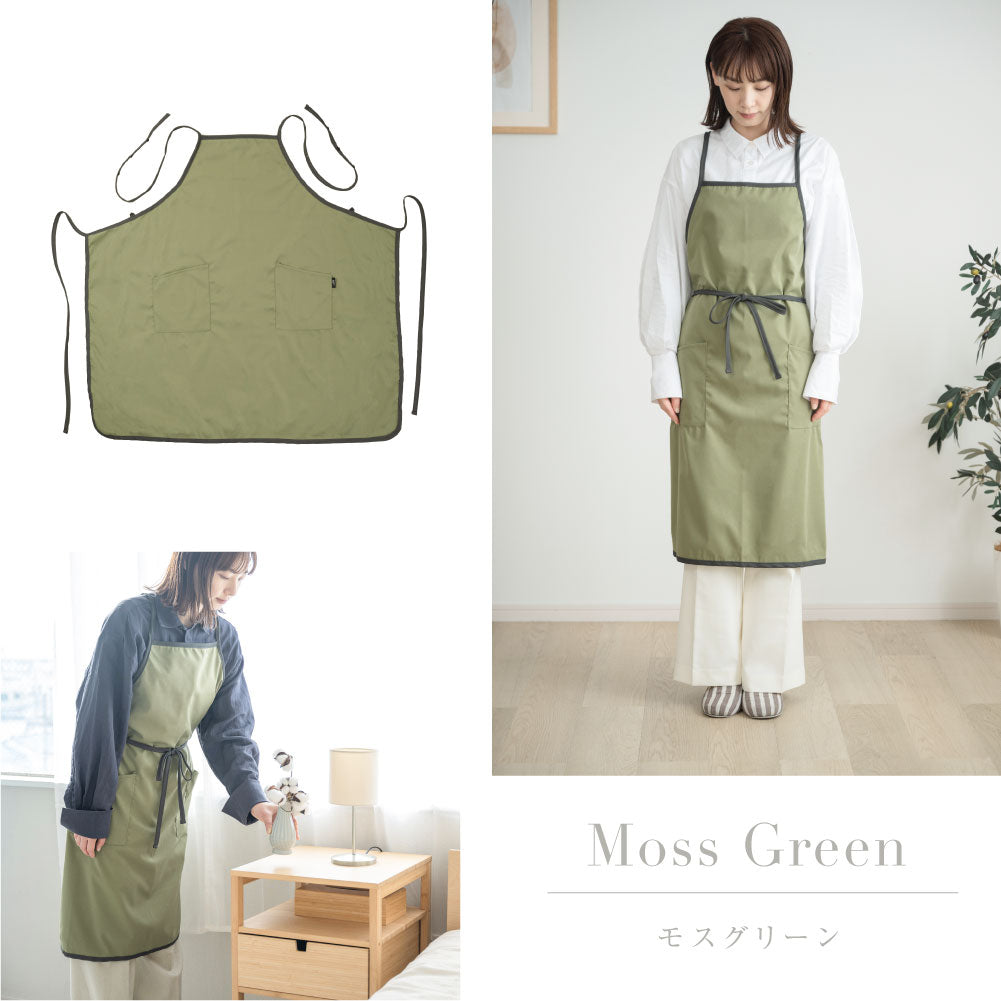 【80%OFFクーポン利用で558円】エプロン おしゃれ 保育士 かわいい ワンピース カフェエプロン レディース ロング 黒 バッククロス エプロン ポケット 料理 f-00021