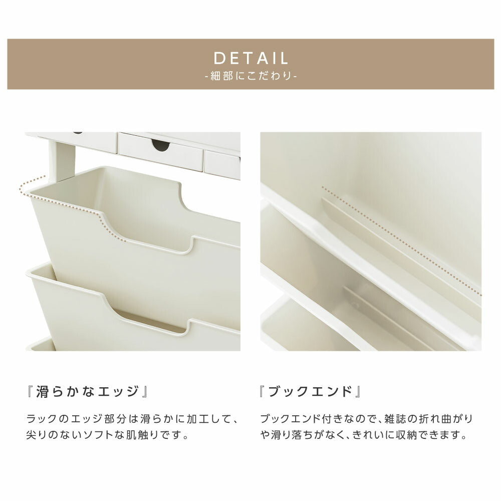 30日限定☆80%OFF で2516円!【総合ランキング1位！】ファイルワゴン キャスター付き デスク収納 マガジンラック 収納棚 大容量 収納ラック 本棚 ワゴン オフィス リビング 隙間ワゴン デスク整理 雑誌収納 おしゃれ 省スペース インテリア 収納用品 f-00048