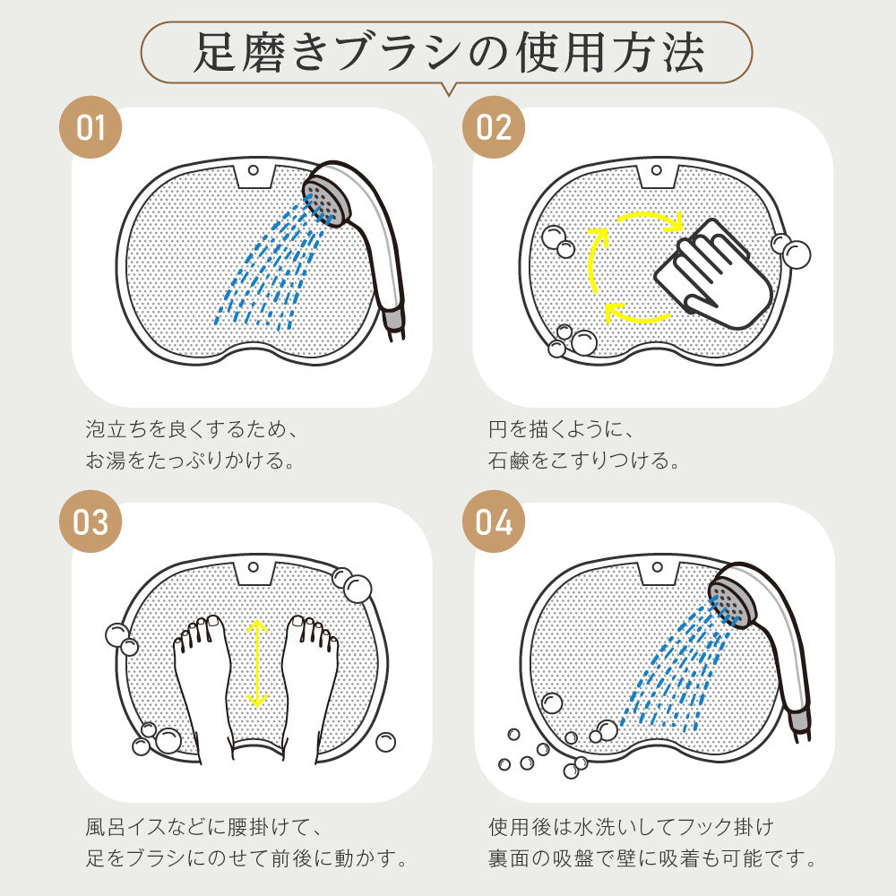 【80%OFFクーポン利用で660円】フットブラシ 足臭バスター 足洗マット 抗菌 やわらかい 足裏 足ブラシ リコン 吸盤付き 角質 足裏ケア 角質ケア 爪ブラシ 足用 角質除去 ブラシ 足臭い対策 足裏ブラシ 子ども フットケア 浴室 足裏マッサージ f-00099