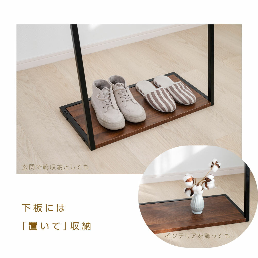 30日限定☆80%OFF で1996円!ハンガーラック シンプル ポールハンガー 幅45 幅60 スリム 収納 コート掛け 棚付き 北欧 玄関収納 衣類収納 省スペース リビング 寝室 組立簡単 f-00116