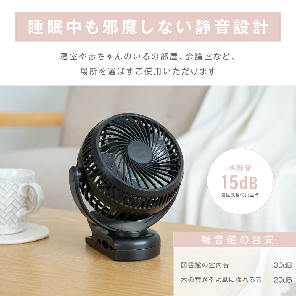 【75%OFFクーポン利用で1495円】扇風機 クリップ式 LEDライト付き おしゃれ 小型 充電式扇風機 壁掛け 大容量バッテリー 360°角度調節可能 ベビーカー取付可 卓上 スタンド式 USB給電 コードレス 静音設計 サーキュレーター アウトドア対応 常夜灯 i-00030