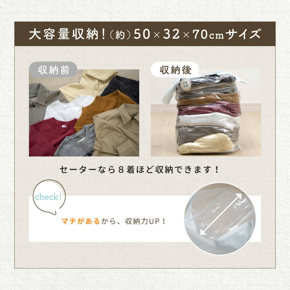 30日限定☆80%OFF で396円!立体 圧縮袋 衣類 収納 旅行 掃除機不要 2枚4枚セット 押すだけ 圧縮ボックス クローゼット 旅行用 70cmx50cmx32cm 防カビ 防塵 防虫 防湿 夏物 冬物 ふとん 服l-00044